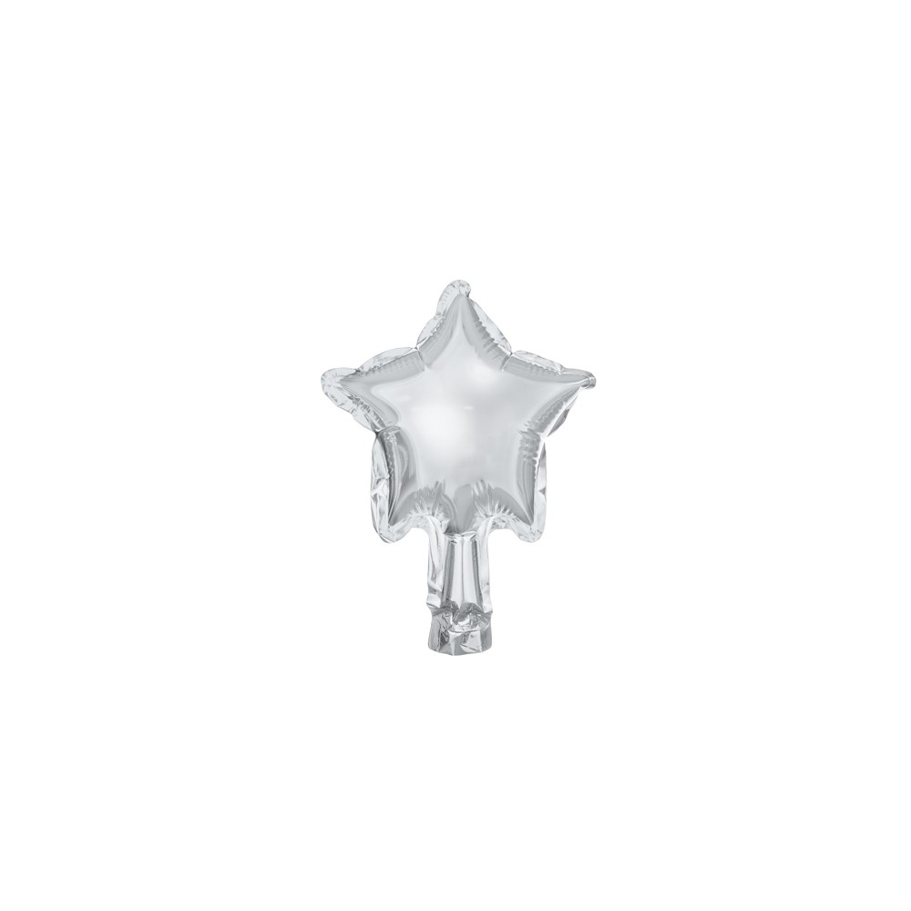Ballon en Mylar Étoile, 12cm, argenté