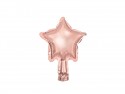 Ballons en Mylar Étoile, 12cm, or rose