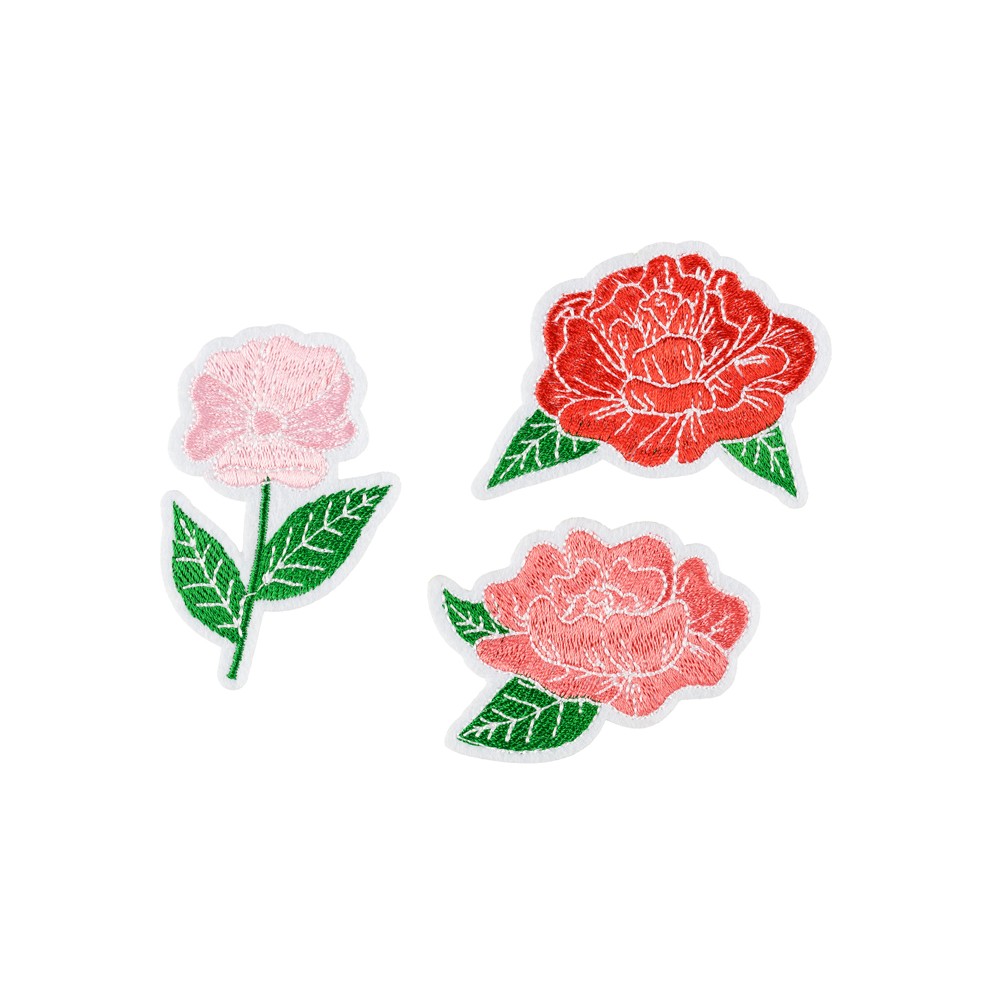 Press-on Fleurs, mélange, 4.5-6.5x4.5-7cm