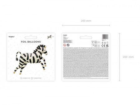 Ballon en Mylar Zebra,...