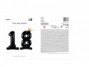 Ballon en Mylar debout, Chiffre ''18'', 84 cm, noir