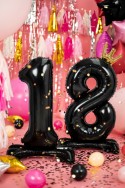 Ballon en Mylar debout, Chiffre ''18'', 84 cm, noir