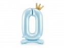 Ballon en Mylar debout, Chiffre ''0'' , 84 cm, bleu