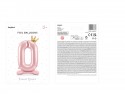 Ballon en Mylar debout, Chiffre ''0'', 84 cm, rose clair