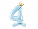 Ballon en Mylar debout Chiffre ''4'' 84 cm, bleu