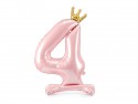 Ballon en Mylar debout Chiffre ''4'' 84 cm, rose clair