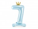 Ballon en Mylar debout, Chiffre ''7''. 84 cm, bleu