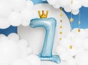 Ballon en Mylar debout, Chiffre ''7''. 84 cm, bleu