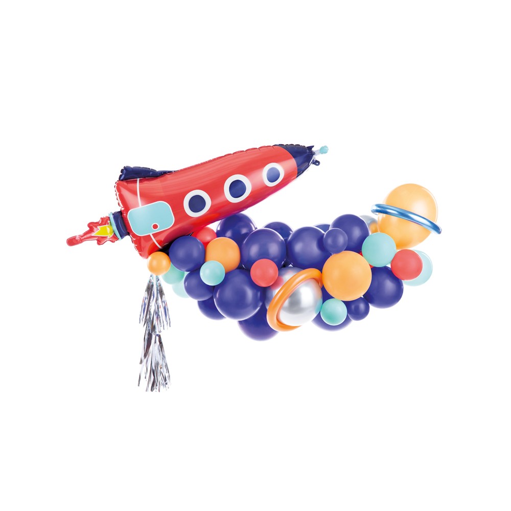 Guirlande de ballons - Fusée, mélange, 150x126cm