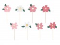Toppers de gâteau Fleurs, mélange, 13-14.5 cm