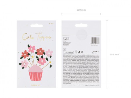Toppers de gâteau Fleurs,...