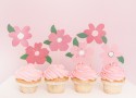 Toppers de gâteau Fleurs, mélange, 13-14.5 cm