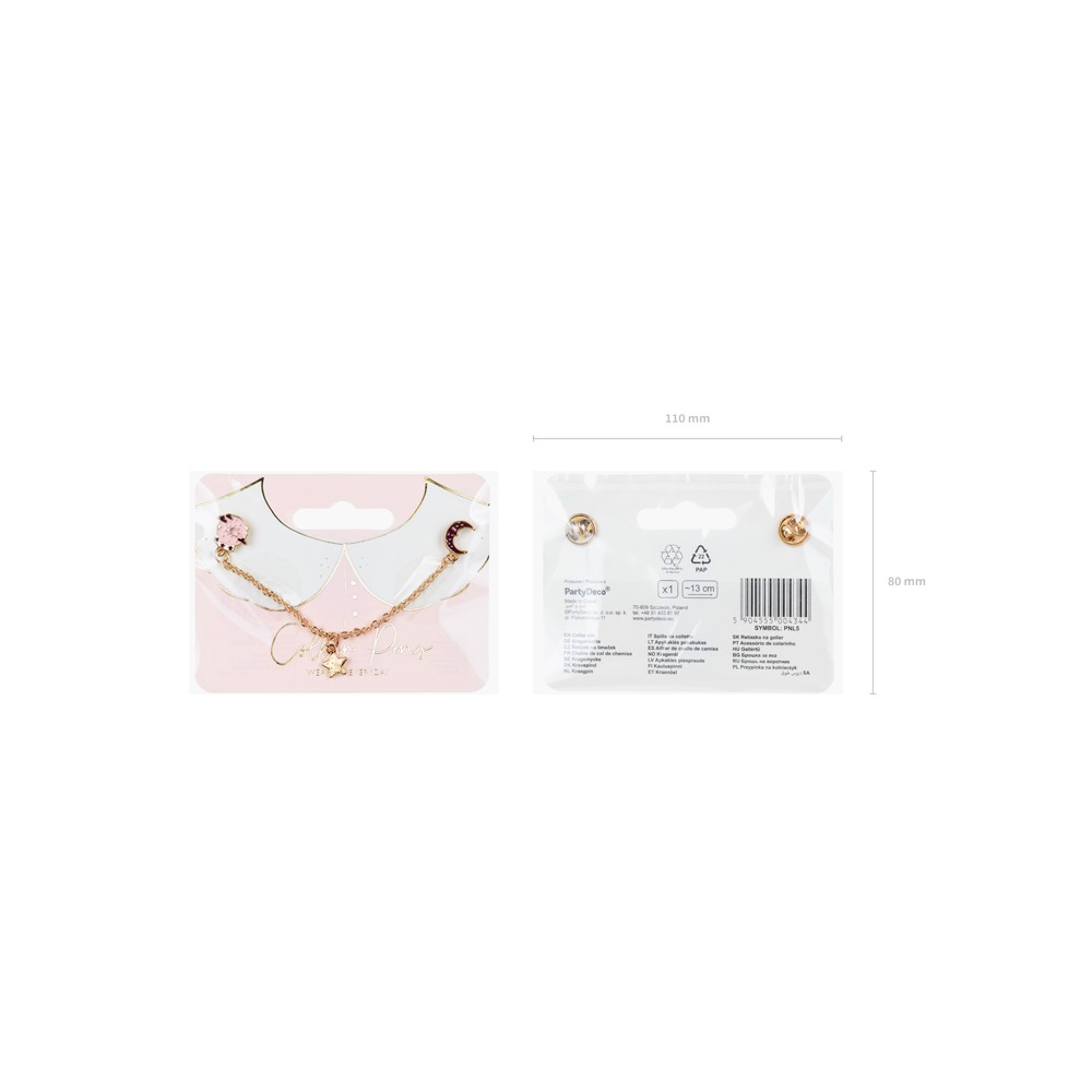 Broche de col de chemise Boule de cristal\n