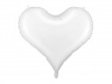 Ballon en aluminium Cœur, 75x64,5 cm, blanc