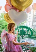 Ballon en aluminium Cœur, 75x64,5 cm, blanc