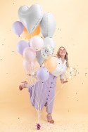 Ballon en aluminium Cœur, 75x64,5 cm, blanc