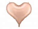 Ballon en aluminium Cœur, 75x64,5 cm, or rose