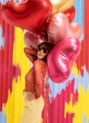 Ballon en aluminium Cœur, 75x64,5 cm, rose