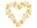 Guirlande de ballons avec cadre en forme de cœur, blanc, 160 cm