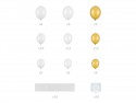 Guirlande de ballons avec cadre en forme de cœur, blanc, 160 cm