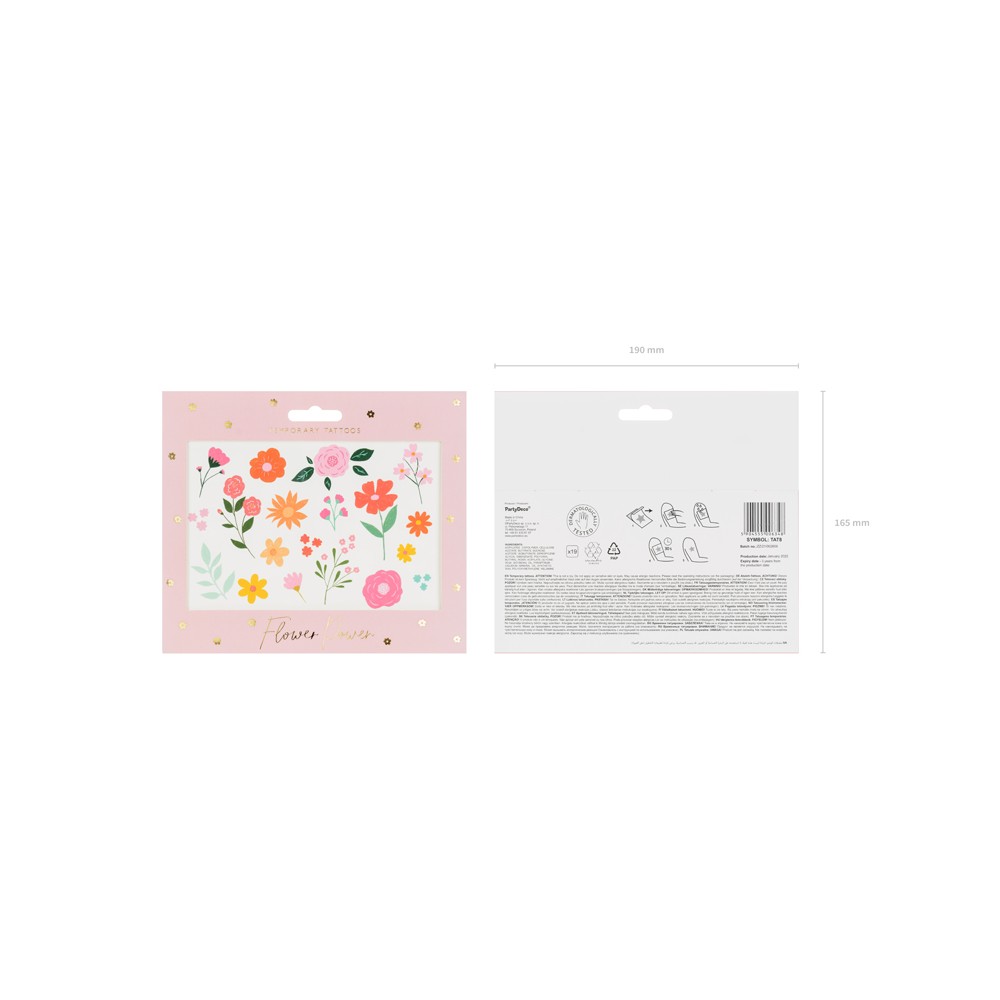 Tatouage temporaire Fleurs, mix