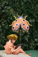 Ballon en aluminium Coccinelle, 87x75 cm, mélange de couleurs
