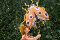 Ballon en aluminium Coccinelle, 87x75 cm, mélange de couleurs