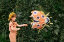 Ballon en aluminium Coccinelle, 87x75 cm, mélange de couleurs