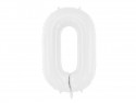 Ballon en aluminium Chiffre ''0'', 86 cm, blanc