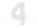 Ballon en aluminium Chiffre ''4'', 86 cm, blanc