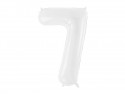 Ballon en aluminium Chiffre ''7'', 86 cm, blanc