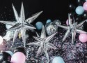 Ballon en Mylar 3D Etoile, 95cm, argent