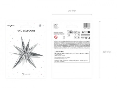 Ballon en Mylar 3D Etoile,...