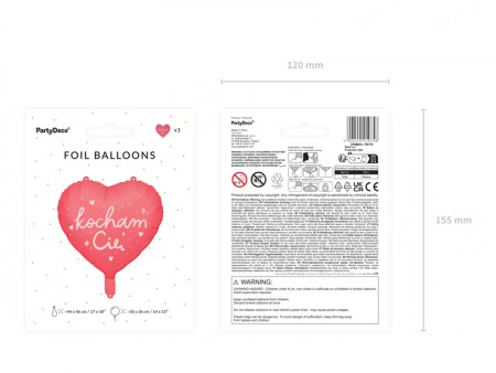 Ballon en aluminium Coeur...