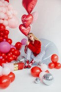 Ballon en aluminium Coeur ''Kocham Cię'', 45 cm, mélange de couleurs