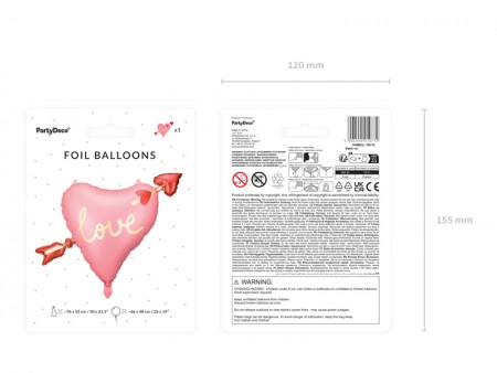 Ballon en aluminium Coeur...