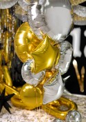 Ballon en aluminium rond Pastille 59 cm, argent