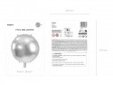 Ballon en aluminium rond Pastille 80 cm, argent