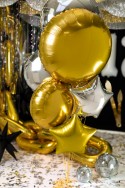 Ballon en aluminium rond Pastille 80 cm, argent