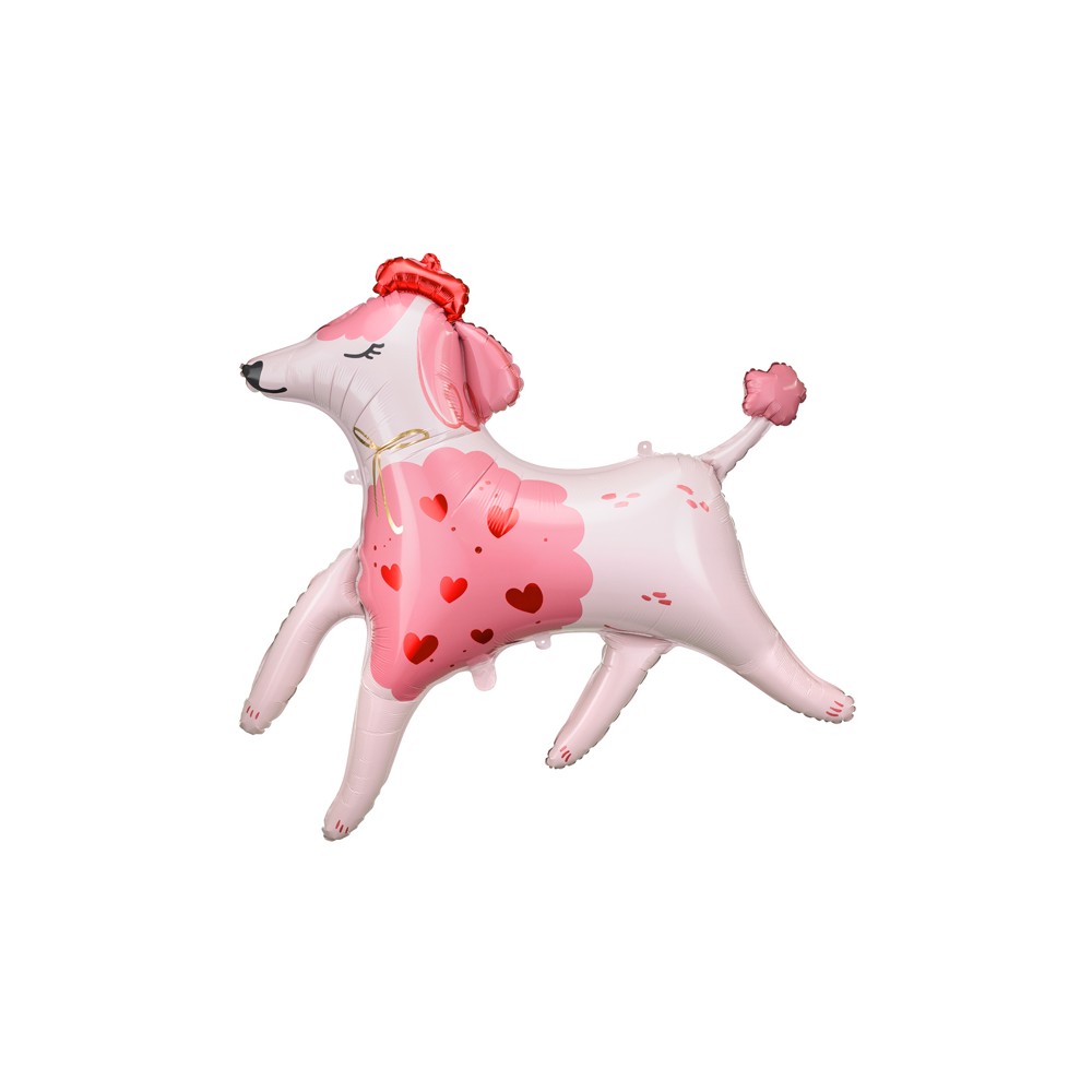 Ballon en aluminium Caniche, 119x108 cm, mélange de couleurs