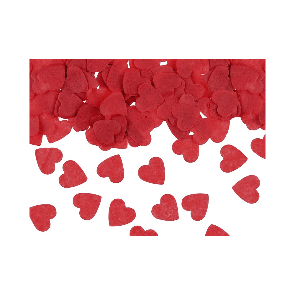 Confettis Coeurs, 1,6x1,6 cm, rouge, 15g