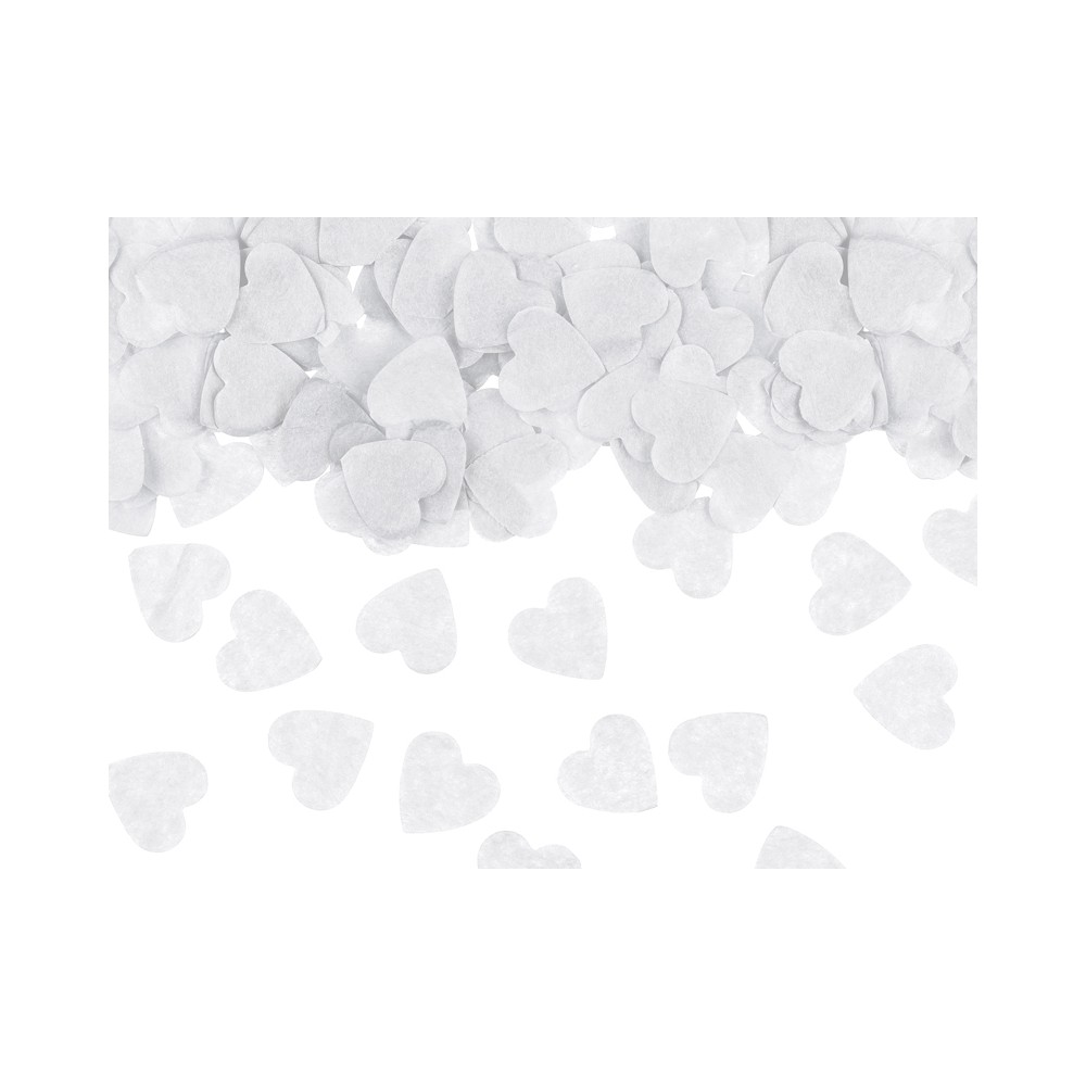 Confettis Coeurs, 1,6x1,6 cm, blanc, 15g