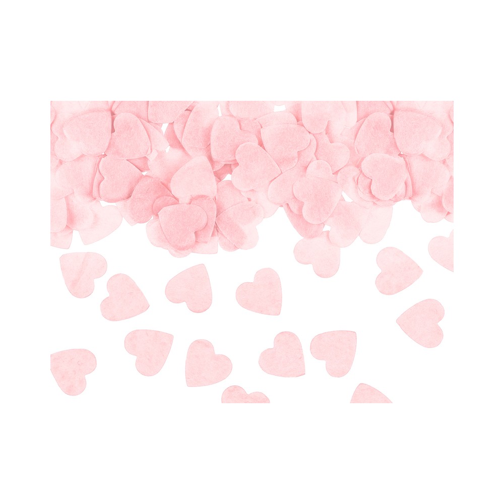 Confettis Coeurs, 1,6x1,6 cm, rose clair, 15g