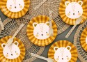 Assiettes d'anniversaire Lion, mélange de couleurs, 18 cm