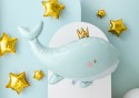 Ballon en aluminium Baleine, 93x60 cm, bleu