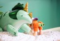 Ballon en aluminium Triceratops, 101 x 60.5cm, vert