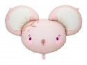 Ballon en aluminium Souris, 96x64 cm, rose vif