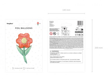 Ballon en aluminium Fleur,...