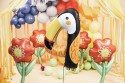 Ballon en aluminium Fleur, 53x96 cm, mélange de couleurs