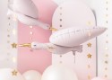 Ballon en aluminium Cigogne, 103x60 cm, rose vif